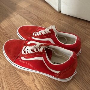 Red and White Sneakers